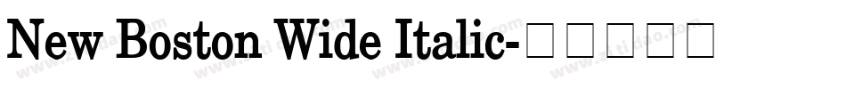 New Boston Wide Italic字体转换